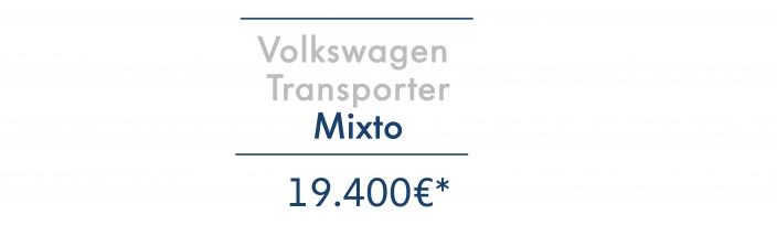 2 VOLKSWAGEN TRANSPORTER MIXTO  por 19.400€