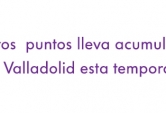 ¿Cuántos puntos lleva acumulados el Real Valladolid esta temporada?